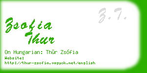 zsofia thur business card